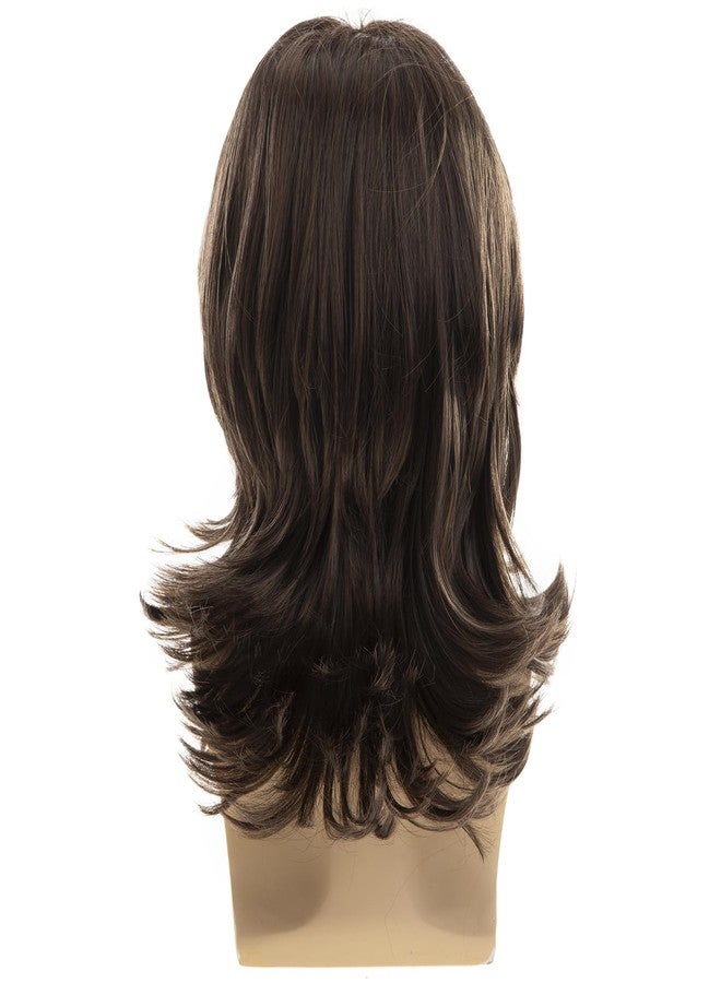 Dsimeig Long Wavy Brown Wigs for Men Natural Layered Rocker Style Cosplay Hair Wig - Image 4